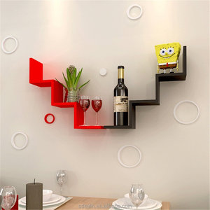 رف كتب خشبي مثبت على الحائط مصنوع من ألواح الخشب المضغوط / MDF - Product Image 4
