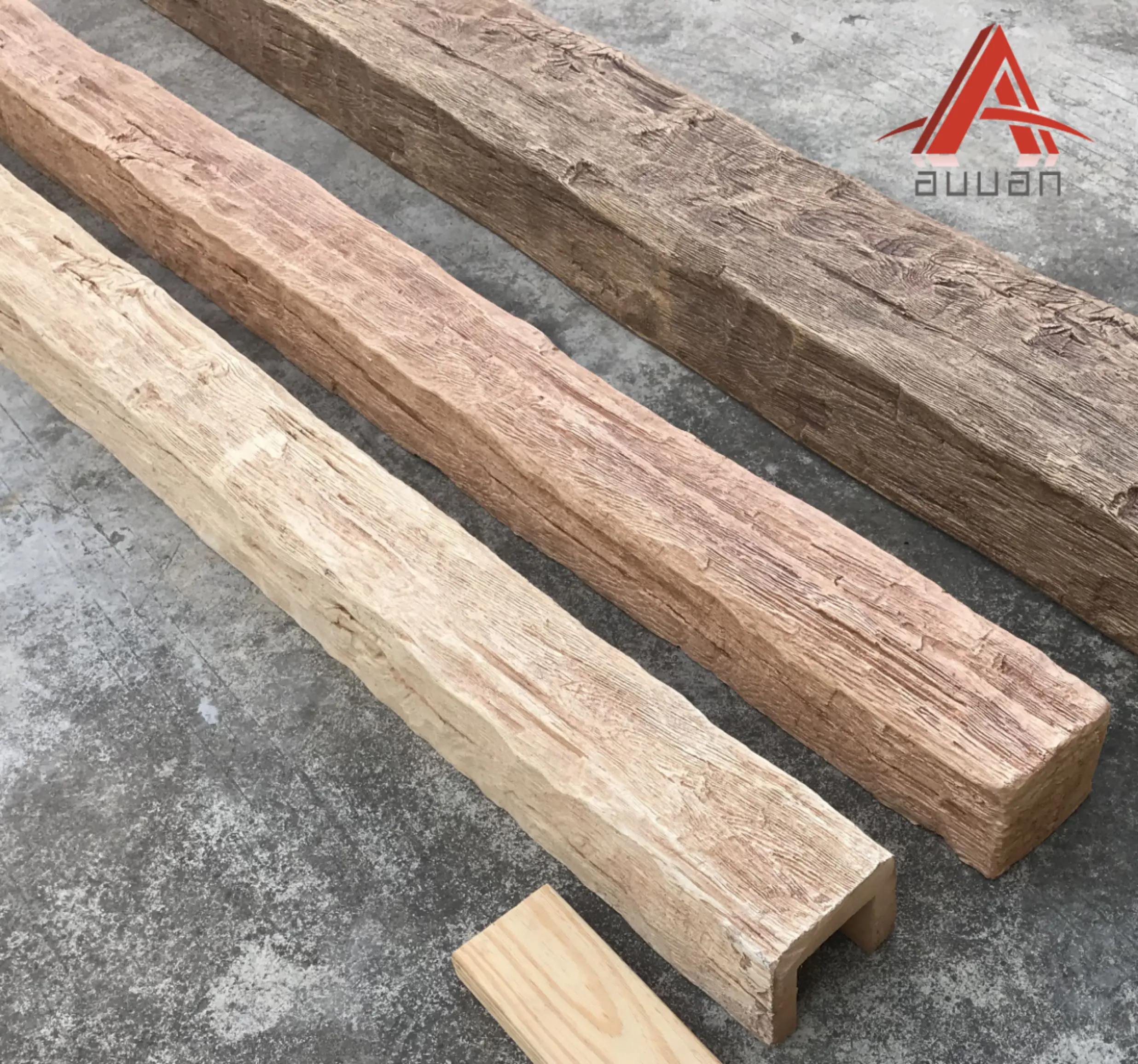 Faux bois décoratif en polyuréthane, faisceaux de bois pour décoration d'intérieur, installation rapide et de haute qualité