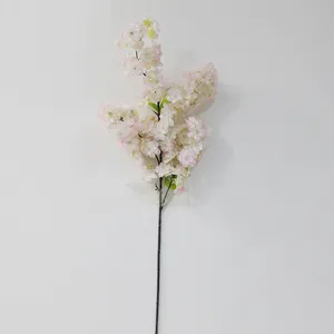 Flor de Cerezo artificial de plástico, árbol de flores sakura, decoración de deshierbe de fábrica