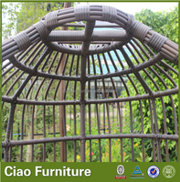 Dernier modèle de mobilier de jardin en rotin en forme de cage à oiseaux, fauteuil suspendu