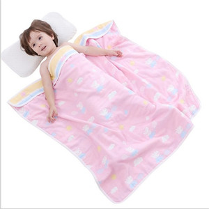 Mousseline Bébé Couverture Enfants 6 Couches Gaze Coton Doux Anti-Coup Couette Nouveau-Né Infantile Swaddle Serviette Enfants Serviette <span class=keywords><strong>De</strong></span> Bain - Product Image 5