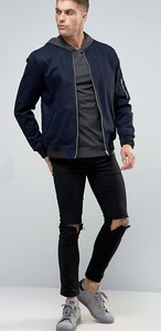 Maglietta a manica lunga <span class=keywords><strong>con</strong></span> <span class=keywords><strong>cappuccio</strong></span> in bianco maglietta tascabile di canguro per gli uomini - Product Image 4