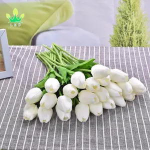 Tulips Artificial 20個RealタッチLatex花Weddingため花束Arrangement HomeによるDecor