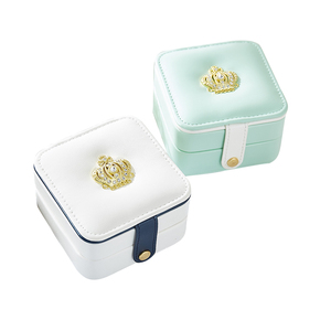<span class=keywords><strong>Pas</strong></span> <span class=keywords><strong>cher</strong></span> Logo Personnalisé Portable 2 Couches <span class=keywords><strong>Petit</strong></span> <span class=keywords><strong>Voyage</strong></span> Bijoux Emballage Boîte - Product Image 2