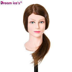 Dream Ice 100% vrais cheveux humains afro-américains droits pour la formation <span class=keywords><strong>de</strong></span> coiffeur <span class=keywords><strong>Salon</strong></span> <span class=keywords><strong>de</strong></span> pratique Mannequin poupée factice épaule - Product Image 3