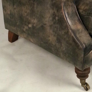 Rétro traditionnel <span class=keywords><strong>anglais</strong></span> Chesterfield canapé chaise en cuir vieilli - Product Image 3