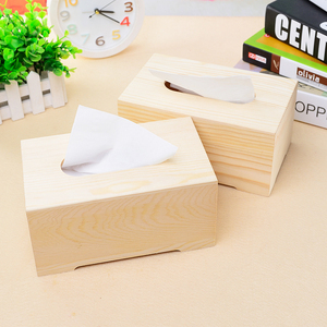 Durable en bois contenant vide tissue paper box pour voiture - Product Image 1