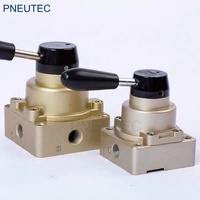 High Quality HV-02 HV-03 HV-04 HV400 Series 4 weg 1/4 bsp weiche gummi dichtung aluminium Pneumatic Hand Switching air Valve