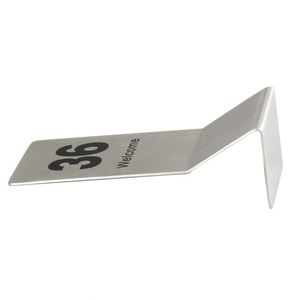 Support de numéro de <span class=keywords><strong>table</strong></span> ou de <span class=keywords><strong>menu</strong></span> en métal argenté carré pour restaurant - Product Image 6
