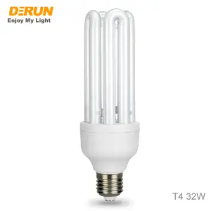 Penjualan Panas Hemat Energi Lampu 4U T4 32W E27 B22 E14 110V 120V 220V 230V lampu CFL Lampu Hemat Energi dengan Ce dan RoHS, CFL-U