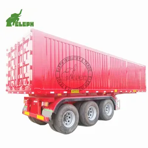 탄소강 식품 또는 석탄 수송 트럭 3 차축 40ft 건조한 상자 반 트레일러 판매