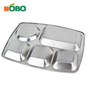 Trường Sử Dụng 5 Ngăn Thép Không Gỉ Thức Ăn Nhanh Khay Ăn Trưa Để Phục Vụ - Product Image 2