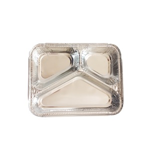 <span class=keywords><strong>Prix</strong></span> usine Table À Vapeur 3 compartiments en <span class=keywords><strong>aluminium</strong></span> feuille plateau de nourriture - Product Image 6