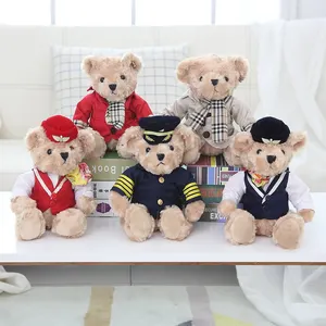 Hot promozione delle vendite carino morbido personalizzata vestito piccolo teddy bear per i bambini