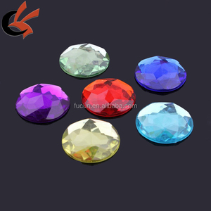 Colores Piedras acrílicas con reverso plano redondo grande - Product Image 3