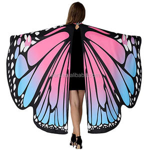 Ali di Farfalla Blu e Rosa Mantello da Fata Sciarpa a Farfalla Costume da Ninfa per Halloween - Product Image 3
