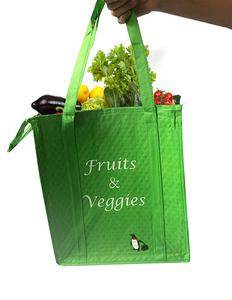 Изолированные многоразовые складные термосумки на молнии для покупок - Product Image 4