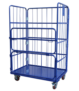 Drei Seitige Vorne Offen Mesh Palette Stahl faltbare lagerung trolley warenkorb TC4643, Logistik werkzeug warenkorb