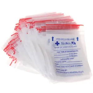 Pill case Zip Lock Transparent Medicine Storage Bags Disposable Pill Pouches