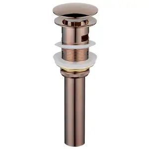 Beelee BA9443RG de oro rosa baño de latón lavabo fregadero Pop desagüe con desbordamiento