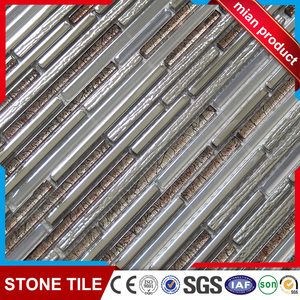 Popular salpicaduras de <span class=keywords><strong>color</strong></span> blanco de aluminio mezcla de cristal de mosaico de vidrio para Cocina - Product Image 6