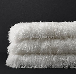 Couverture faux-cheveux tibétains, plaid long, vente en gros, alibaba chine - Product Image 1