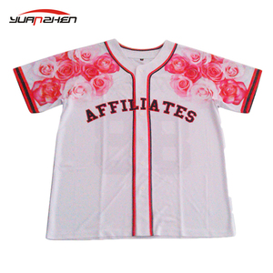 Al por mayor por encargo cualquier <span class=keywords><strong>edad</strong></span> y color slim fit button up béisbol sublimación camiseta - Product Image 5