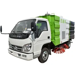 Foralnd 4x2 3-5 t รถบรรทุกติดตั้งแผนที่เครื่องกวาดกวาดทรายฝุ่น 4m3 อัตโนมัติ street sweeper รถรถบรรทุก