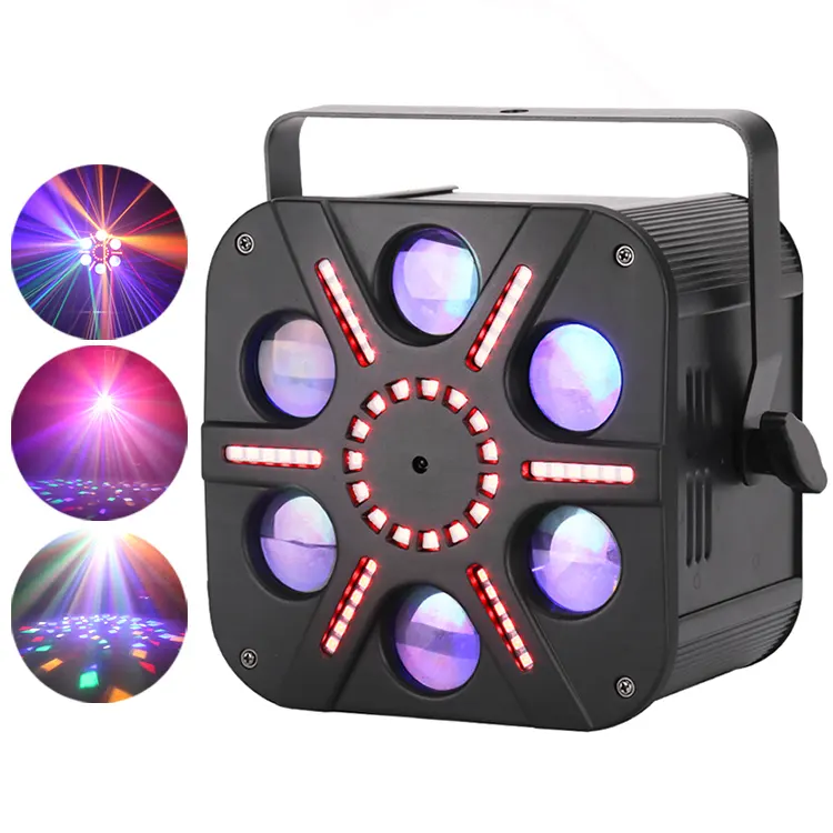 Múltiples haces 5x8w RGBWA estroboscópico + girasol combinación de luces de efectos para fiesta discoteca boda