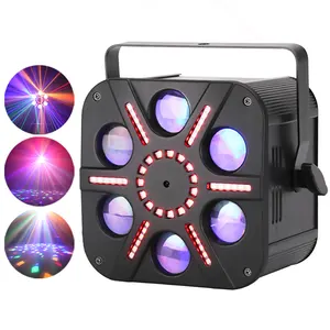 Multiple beams 5x8w RGBWA strobe + sunflower combination series effect lights for party disco wedding
