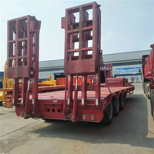 รถกึ่งพ่วงแบบแท่น3เพลา60ตันรถ40FT 20FT รถบรรทุกมือสอง - Product Image 4