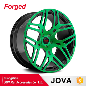 Jova forged cóncavo carreras barato <span class=keywords><strong>llantas</strong></span> de aleación negro y verde <span class=keywords><strong>llantas</strong></span> - Product Image 2