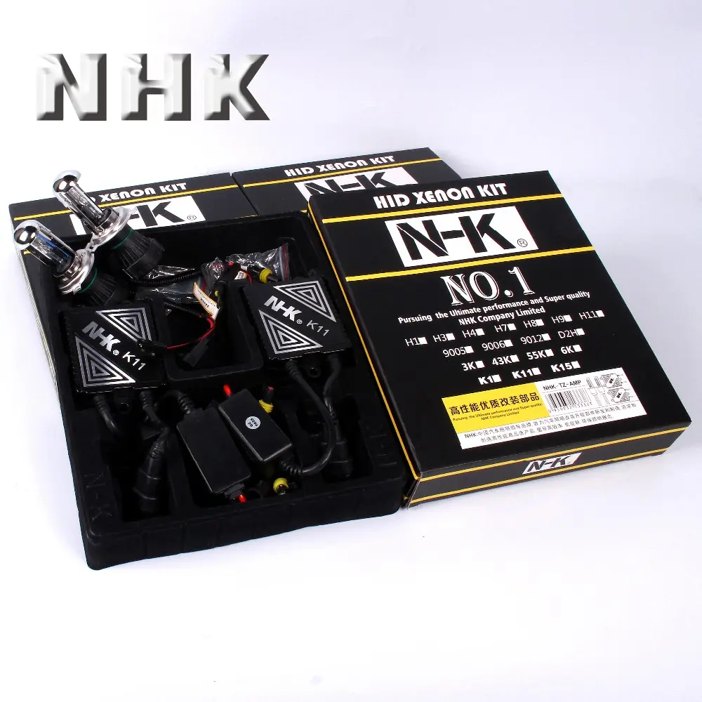 NHK N-K K11 H4 konkurrenz fähiger Preis HID <span class=keywords><strong>Xenon</strong></span> Kit H4 Hi-Low Glühbirne 4300K/5500K/6000K Motorrad Nachrüstung Auto Nachrüstung