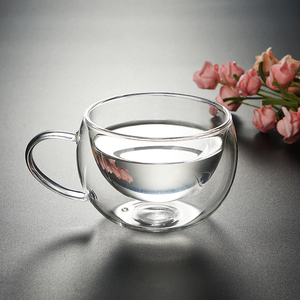 Doppia Parete di <span class=keywords><strong>Vetro</strong></span> Isolato <span class=keywords><strong>Tazze</strong></span> <span class=keywords><strong>Da</strong></span> Tè Migliore In Coppia con il vostro Teiera o Caffè - Product Image 2
