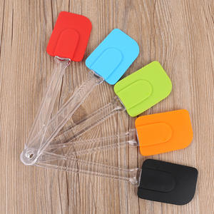 Set di raschietti resistenti al calore antiaderenti quadrati HY spatola in Silicone, teste in Silicone e manici in plastica simile al cristallo - Product Image 1