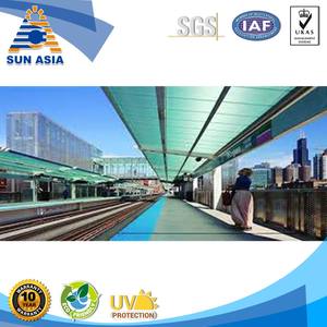 แผ่นกันแดดกันรังสียูวีทนทานและมีสไตล์สำหรับใช้กลางแจ้งแผ่น PC สีเขียวขนาด2มม. มีลายนูนดีไซน์ใหม่ - Product Image 3