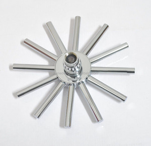Accessorio per doccia a stella in ottone cromato da 8.7 pollici 220mm eco-friendly ad alta pressione per risparmio idrico da parete per bagno - Product Image 3
