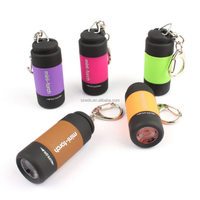 Porte-clés Portable avec impression de Logo, torche de poche Rechargeable par USB, Mini lampe de poche