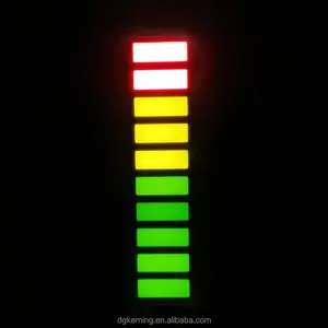 Verde + giallo + rosso 3 colori 10 grafico a barre/10 segmenti led 102510 per radio