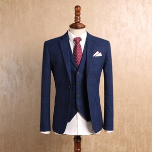 Mais recente personalizado 2 peça formal homens de negócios terno slim homens 3 peça de design casaco calça ternos de casamento terno de grife para o casamento vermelho - Product Image 2