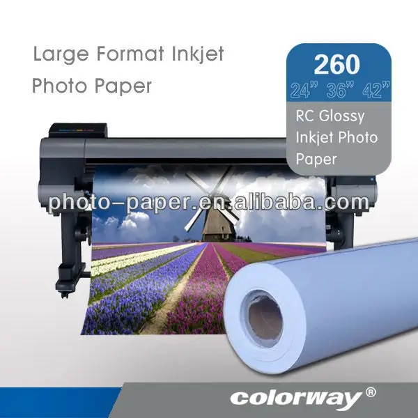 Hot vender 120g inkjet papel fotográfico para minilab um 3, um 4, carta, 4r china grande formato& folha& jumbo roll, 5760 dpi