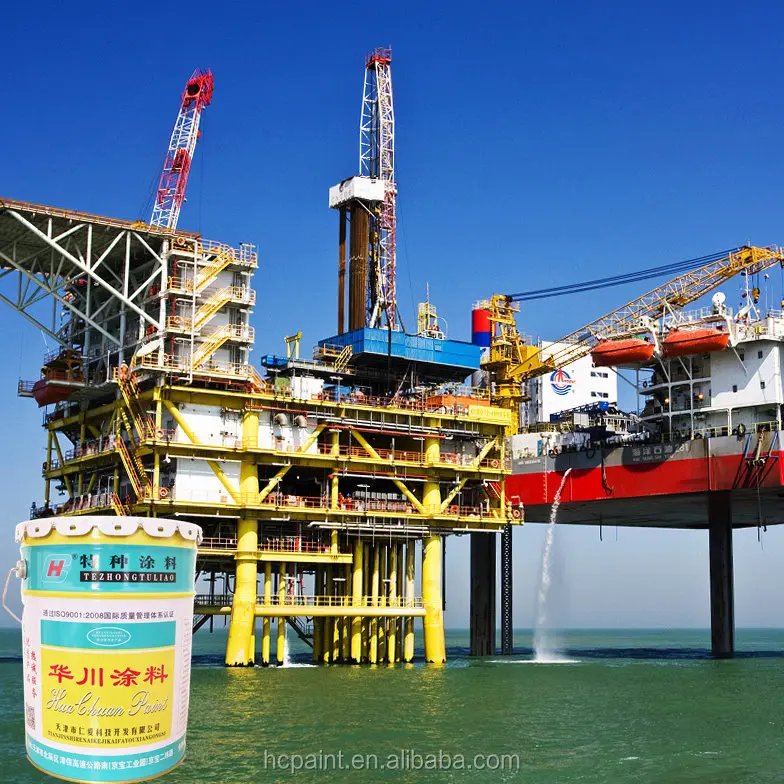 Rápidamente seco humedad pintura epoxi resistente para plataforma offshore