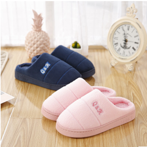 Pantofole morbide su ordinazione della peluche della <span class=keywords><strong>casa</strong></span> dell'interno calde pantofole della donna della peluche <span class=keywords><strong>blu</strong></span> rosa di inverno - Product Image 2