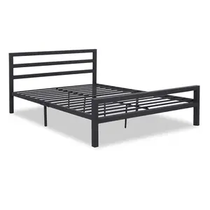 king and queen size metal bed frame with tube slats bed base