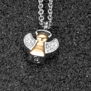 Marlary Cremazione Dei Monili 18K Oro Placcato In Acciaio Inox Elegante Angelo Urna Del Pendente Della Collana - Product Image 3