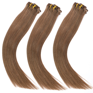 Brasileño recto humano fusión 10 colores pueden personalizar clip en extensiones del pelo humano - Product Image 3