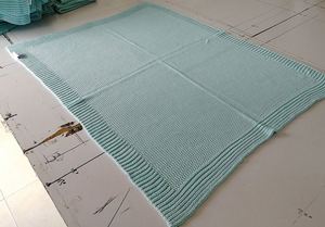 Волшебное зеленое вязаное одеяло с нулевым дефектом, Лучшая распродажа, 100% хлопок, расчесанное детское вязаное одеяло - Product Image 3