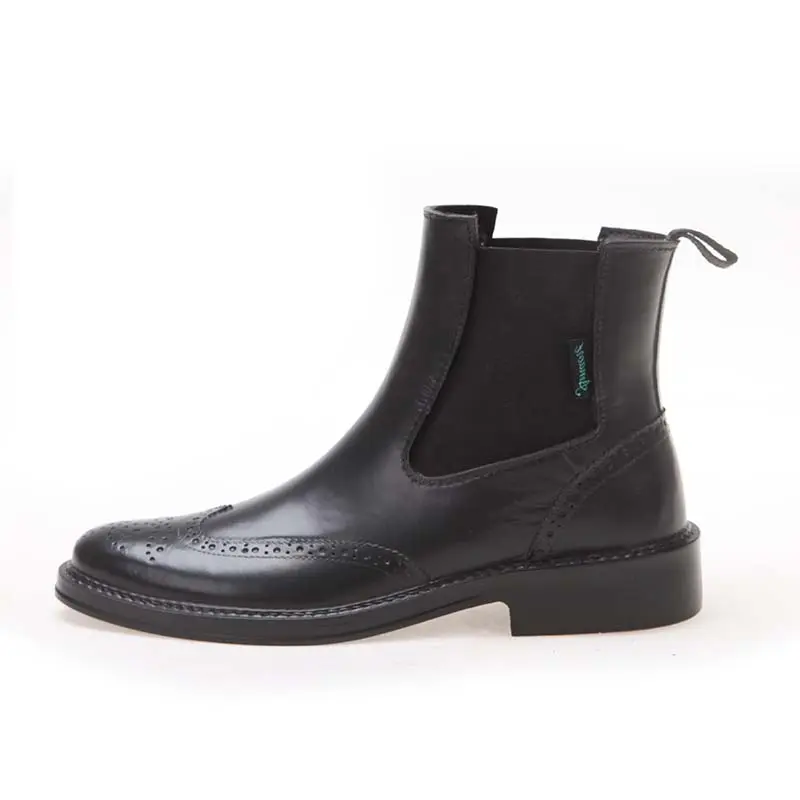High quality slush PVC short ankle men leather like rain boots