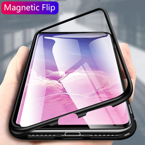 S21 plus custodia magnetica in metallo trasparente 360 in vetro per <span class=keywords><strong>Samsung</strong></span> <span class=keywords><strong>Galaxy</strong></span> <span class=keywords><strong>S10</strong></span> S20 S22 S23 <span class=keywords><strong>cover</strong></span> posteriore in vetro trasparente con struttura anteriore in metallo - Product Image 4