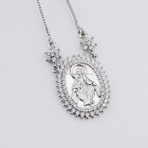 Joyería foxy colgante de la <span class=keywords><strong>Virgen</strong></span> <span class=keywords><strong>Mar</strong></span>ía en chapado de oro 18k - Product Image 5